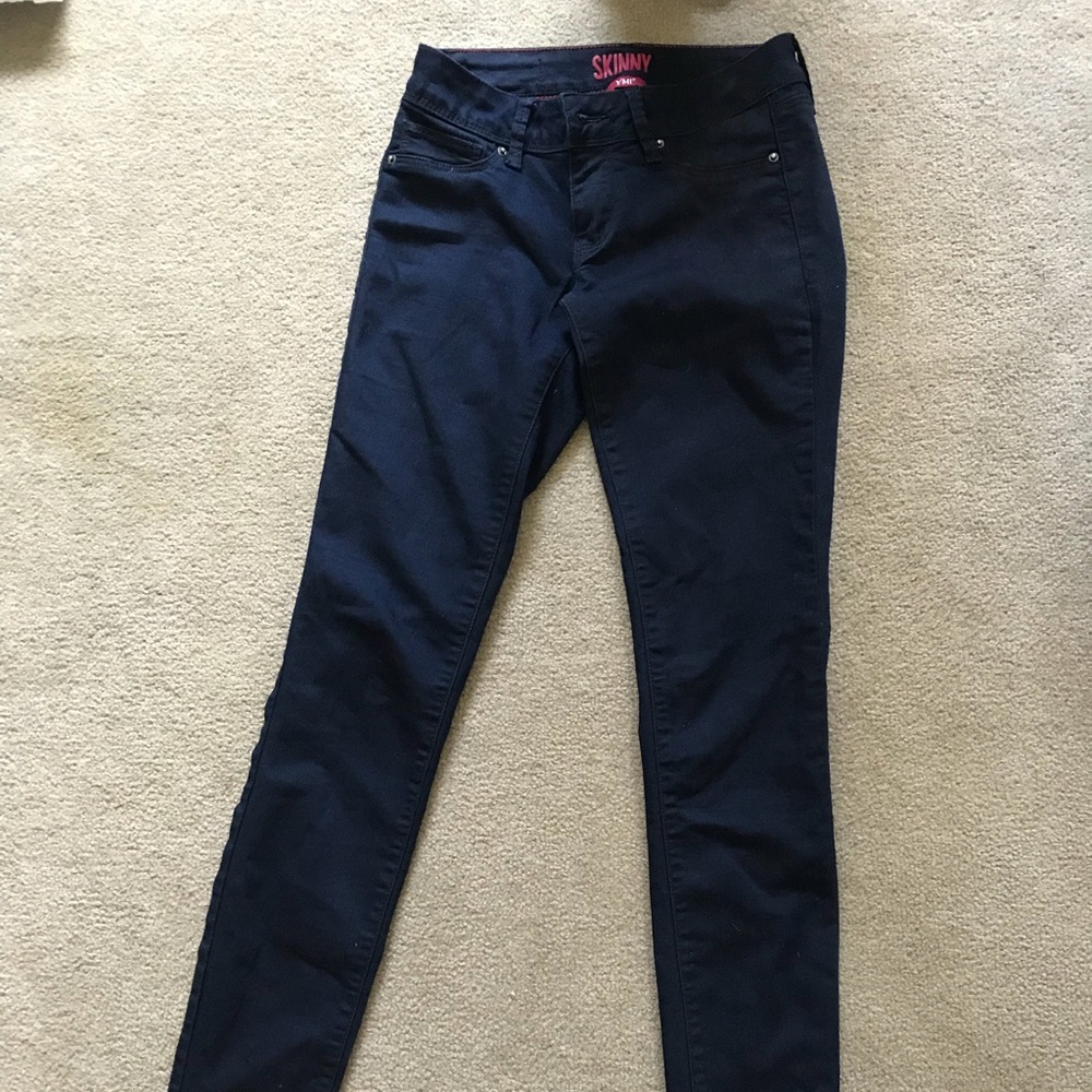 YMI Cropped Skinny Jeans in Dark Blue